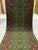 Art Deco Green Tribal Geometric Hallway Runner Rug With Red and Turquoise Border, 2'9" X 16'1" For Sale - Image 3 of 13
