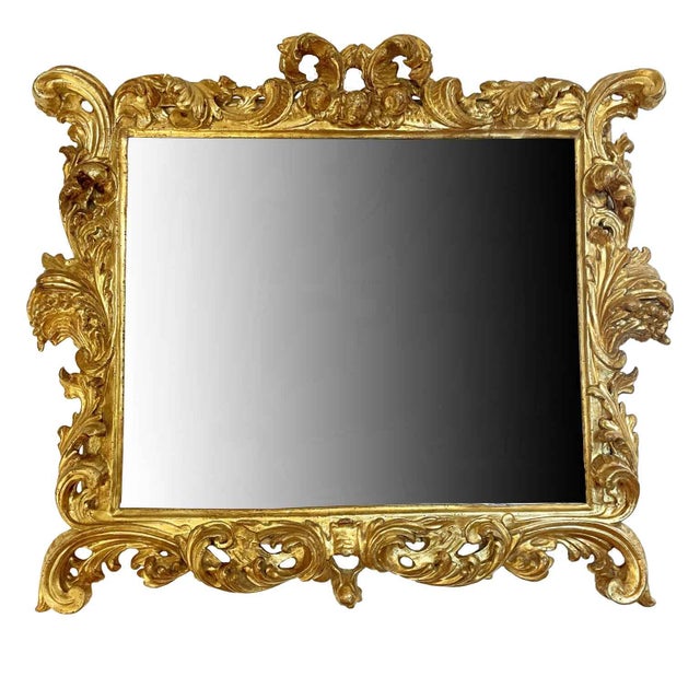 Antique Gilded Framed Mirror, 1700s For Sale - Image 10 of 10