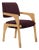 Arches Dining Chair in Dark Red Bouclé and Oak from Insidherland For Sale