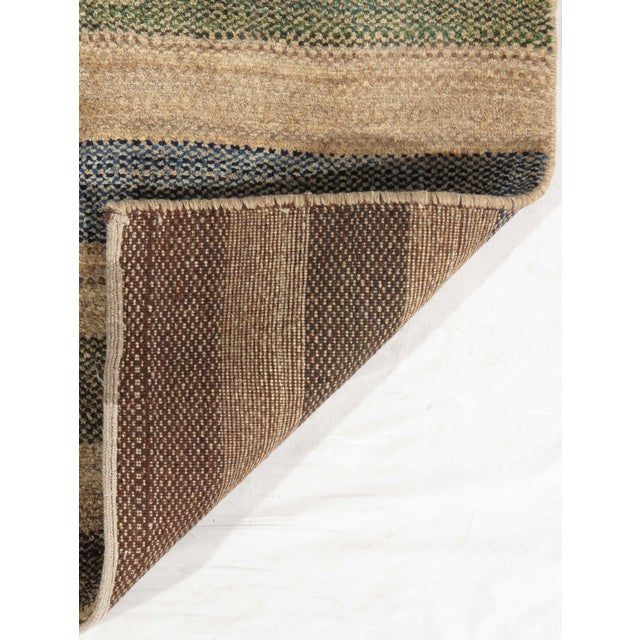 Hand-Knotted Persian Tribal Gabbeh Rug 3'10" X 5' For Sale - Image 4 of 7