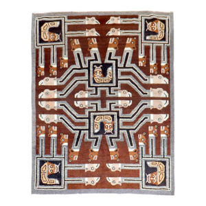 Indonesian Pictorial Square Head Rug