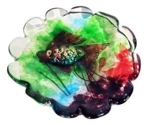 Murano Glass Bowl with Aquarium Fusion from Cenedese
