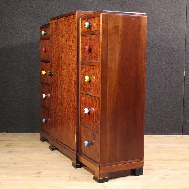 Wood 20th Century Art Deco English Chest of Drawers, 1920s For Sale - Image 7 of 15