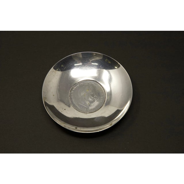 Mid 20th Century Sterling Silver Romania Coin Dish For Sale - Image 4 of 12