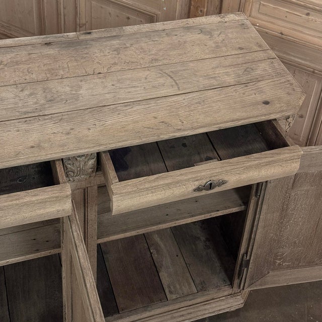 18th Century Country French Neoclassical Stripped Oak Buffet For Sale - Image 17 of 18
