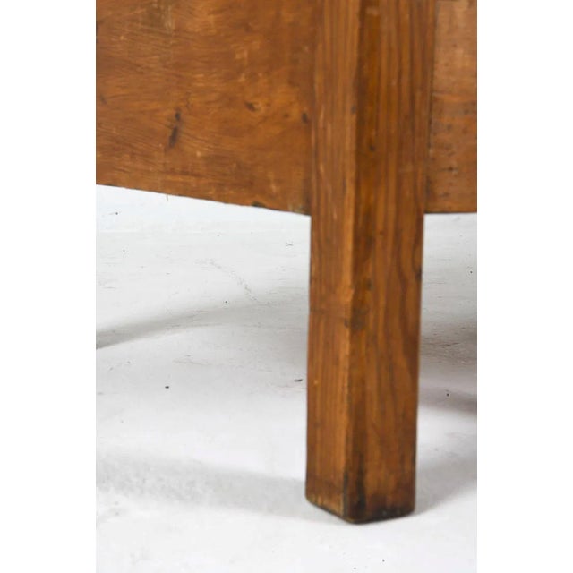 Wood 19th Century Swedish Hand-Carved Pine Settle Bench With Storage For Sale - Image 7 of 7