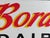 American Vintage Borden's Ice Cream Porcelain Enamel Sign Dairy 12 X 6 In. Authenticity Guarentee For Sale - Image 3 of 6