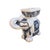 Vintage Hollywood Regency Style Blue and White Ceramic Tabletop Elephant Planter For Sale In Chicago - Image 6 of 11