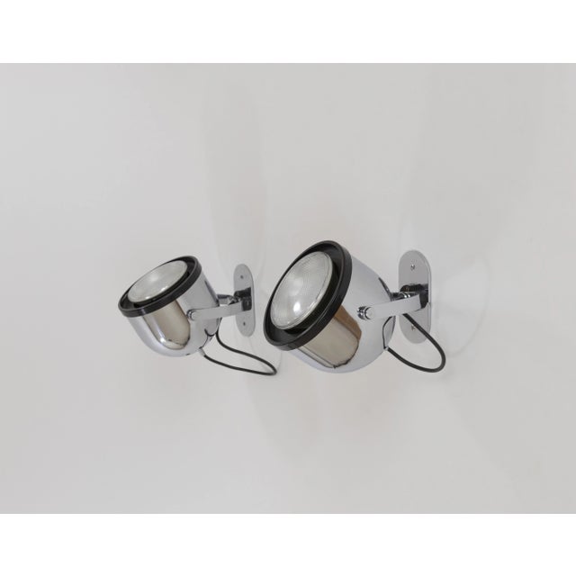 1970s Wall Lamps by Gae Aulenti and Livio Castiglioni for Stilnovo, 1970s, Set of 2 For Sale - Image 5 of 8