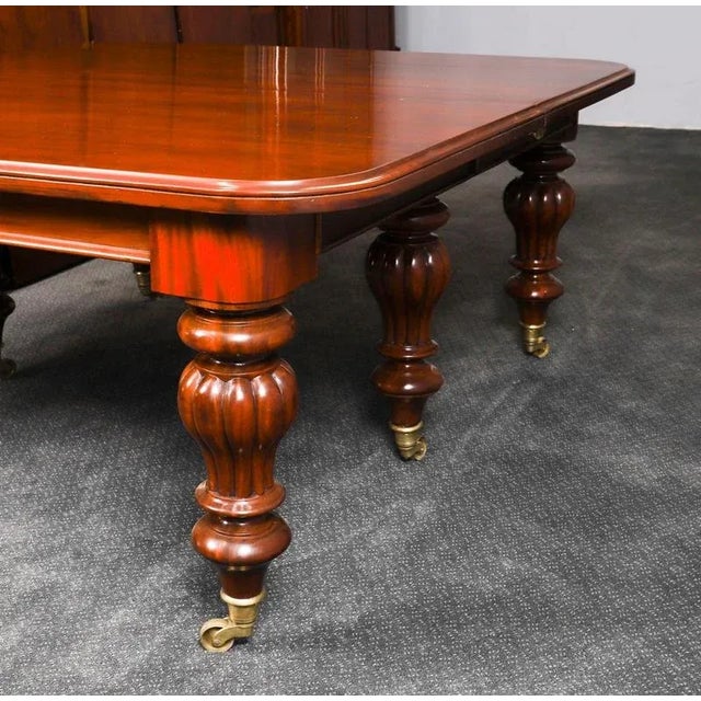 Antique William IV Mahogany Dining Table and Swag Back Dining Chairs, 1830s, Set of 19 For Sale - Image 14 of 16