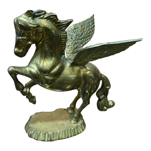 1970s Brass Mythology Horse Unicorn For Sale