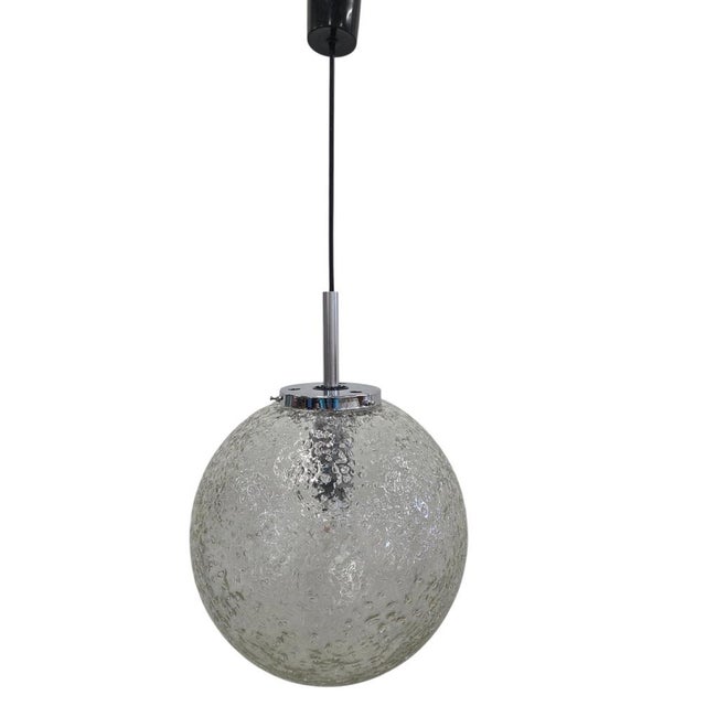 Ice Glass Pendant Lamp from Hoffmeister Leuchten, 1960s For Sale - Image 14 of 14