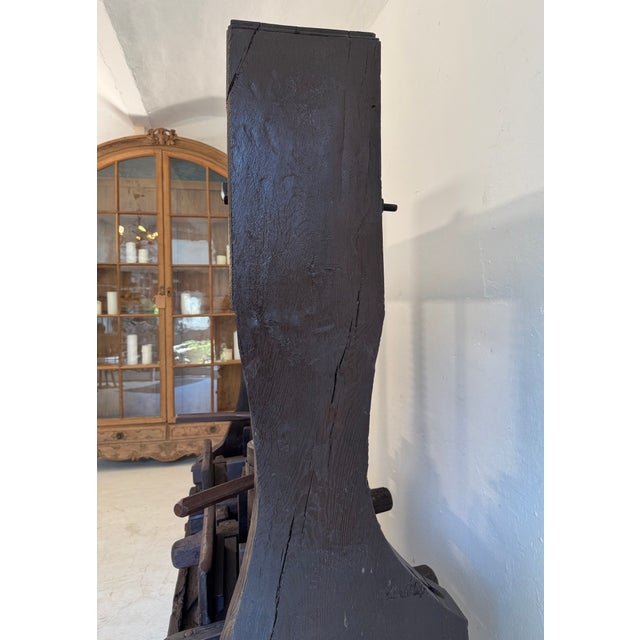 Large Antique Rustic Wine Press For Sale - Image 16 of 18