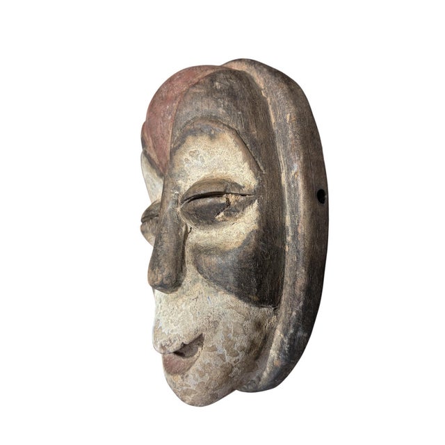 African Vintage Galoa Tribe Passport Mask Gabon 6.25" H For Sale - Image 3 of 5