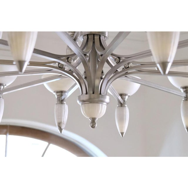 Art Deco Chandelier with Alabaster Bowls and Illuminated Cones, 1990s For Sale - Image 18 of 18