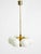 1960s Vintage Brass Pendant Lamp with Six Opal Glass Shades from Kaiser Leuchten, 1960s For Sale - Image 5 of 16