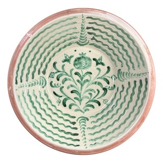 Large Spanish Fajalauza Ceramic Lebrillo Bowl For Sale