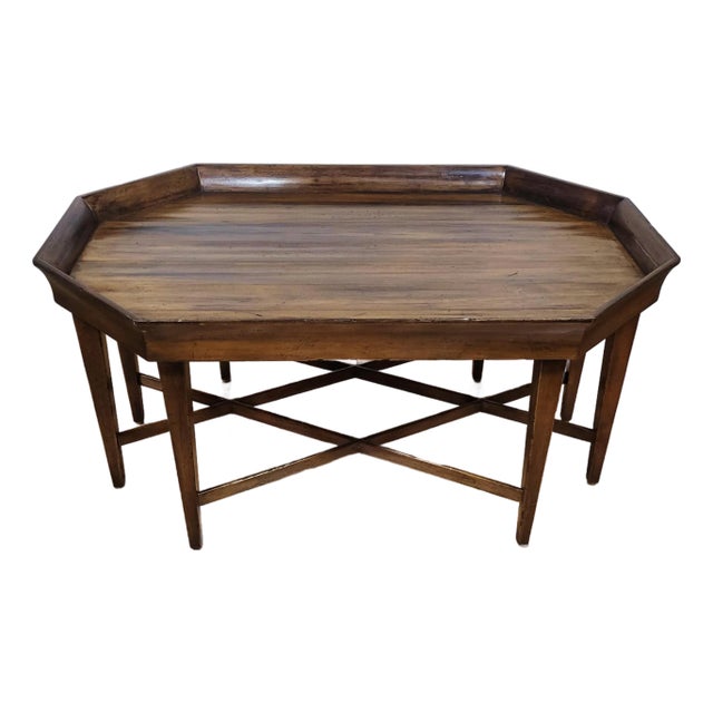 Vintage Mid-Century Modern Style Mahogany "Spider" Coffee Table For Sale