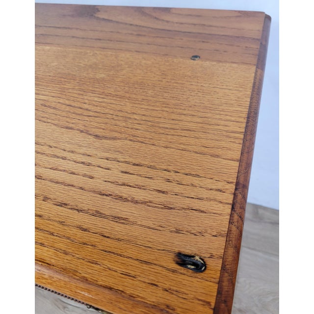 Vintage Country Farmhouse Rustic Chest of Drawers in Oak Carved, 1980 For Sale - Image 16 of 17