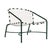 Brown Jordan Kantan Aluminum Lounge Chair in Forest Green with White Suncloth Strapping For Sale