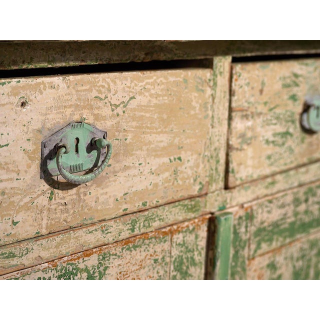 Wood Antique Green Bedroom Dresser, 1920s For Sale - Image 7 of 18