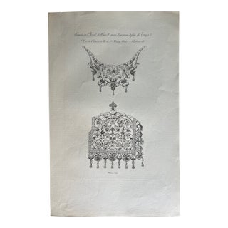 Mid 19th Century Etching Reproduction of Henry II's Horse Harness by Nicolas Xavier Willemin For Sale