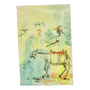 Emmanuel Jolicoeur Watercolor Sketch of Haiti
