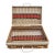 Vintage Gucci Inspired Bamboo Wicker Picnic Basket Case With Red, Black and White Striped Weave For Sale