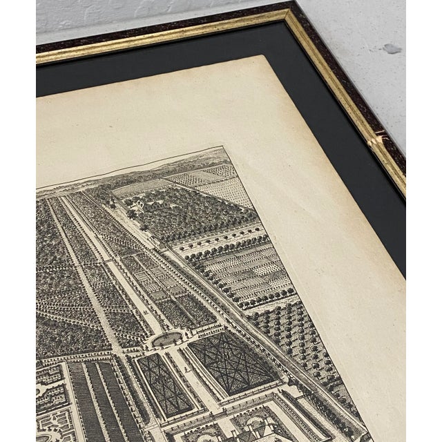 18th Century Engraving "Birdseye View of New Parke in Surrey" C.1724 For Sale - Image 4 of 12