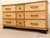 Mid-Century Modern Vintage Sculptural Oak Wood Nine-Drawer Dresser For Sale - Image 3 of 12