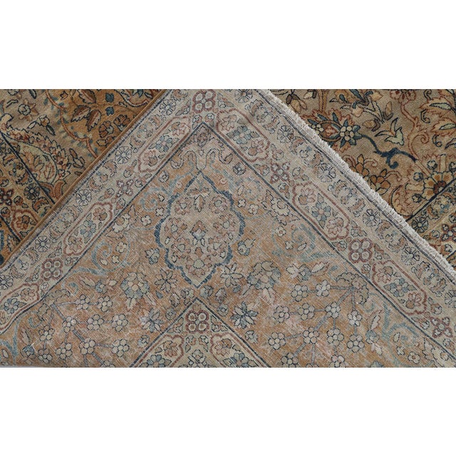 Early 20th Century Persian Kirman Botanic Handmade Wool Carpet For Sale - Image 4 of 7