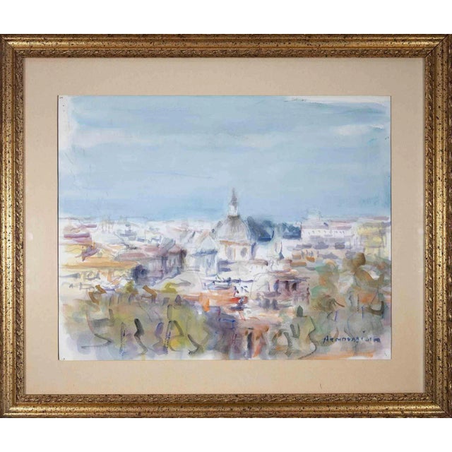 Alfonso Avanessian, View of Rome, Original Oil on Canvas, 1990s, Framed For Sale