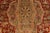 Antique Kayseri Geometric Beige Gold and Red Silk Floral Rug - Medallion Style For Sale In New York - Image 6 of 7