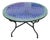 52" Handcrafted Blue and Teal Moroccan Mosaic Table For Sale