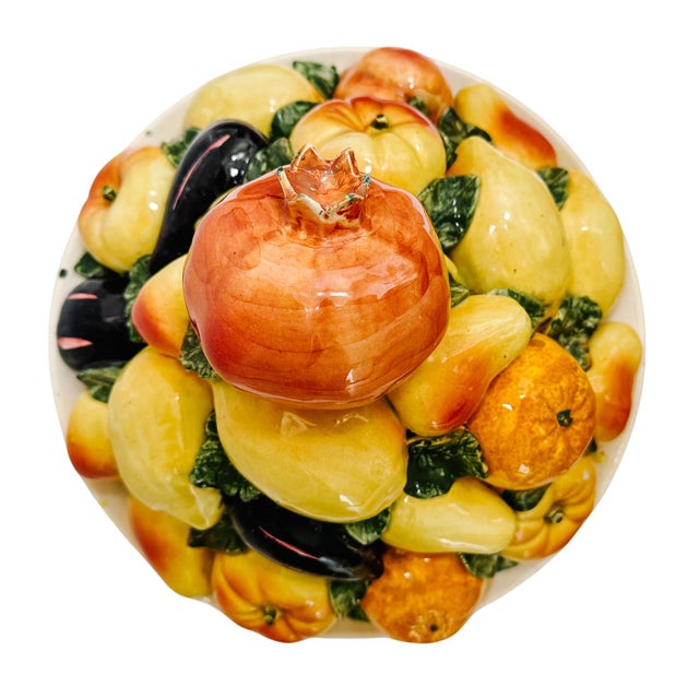 Large Late 20th Century Spanish Faience Mixed Fruit Topiary Centerpiece For Sale In San Diego - Image 6 of 8