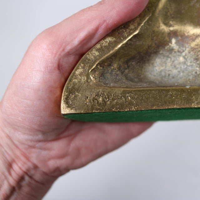 Brass 1960s Solid Brass Canvasback Duck Bookends-a Pair For Sale - Image 8 of 10