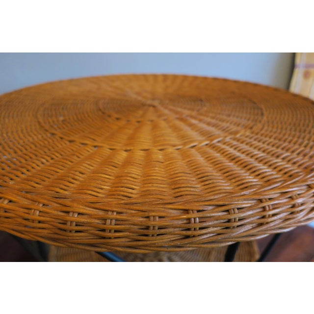 1960s Two-Level Coffee Table in Bamboo and Iron, 1960s For Sale - Image 5 of 10