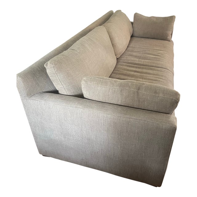Linen Rowe Sylvie Bench Sofa For Sale