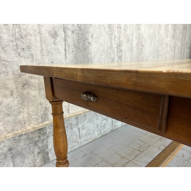 French Farmhouse Dining Table in Walnut, 1950s For Sale - Image 9 of 14