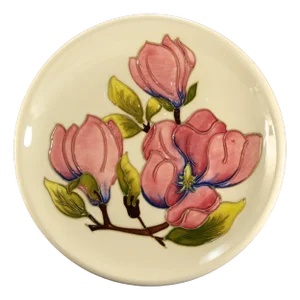 Moorcroft Flambe Pottery Plate With Magnolia Blooms, England 10.5"