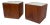 Pair of Cube Shape Walnut Mid-Century Modern End Side Occasional Tables Stands For Sale