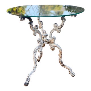 Antique Cast Iron Ornate Table Base French Farm For Sale