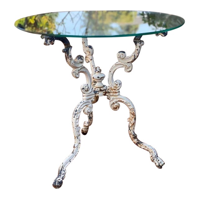 Antique Cast Iron Ornate Table Base French Farm For Sale