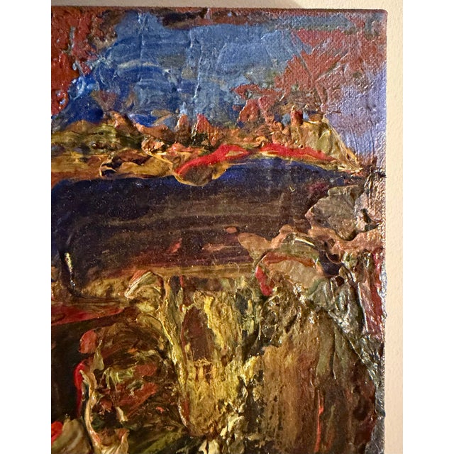 2000 - 2009 Bold and Colorful Original Small Abstract Painting by N Thabit For Sale - Image 5 of 8