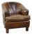 Armchair with Design and Finish in Leather For Sale