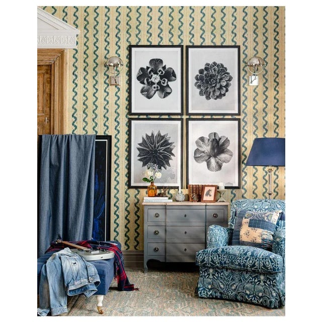 Mind the Gap Vintage Ikat Wallpaper For Sale - Image 4 of 4