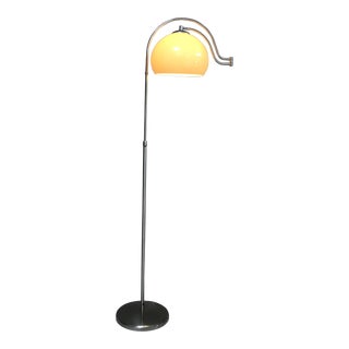 Mid-Century Modern Chrome Base Acrylic Dome Floor Lamp For Sale