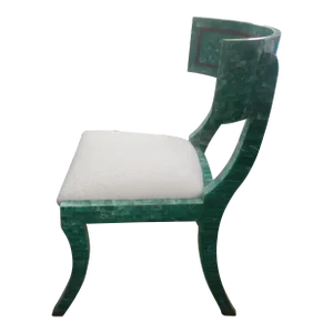 Late 20th Century Vintage Maitland - Smith Tessellated Stone Klismos Chair