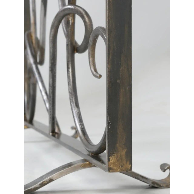 Hand-Forged Steel Fireplace Screen For Sale In Chicago - Image 6 of 13