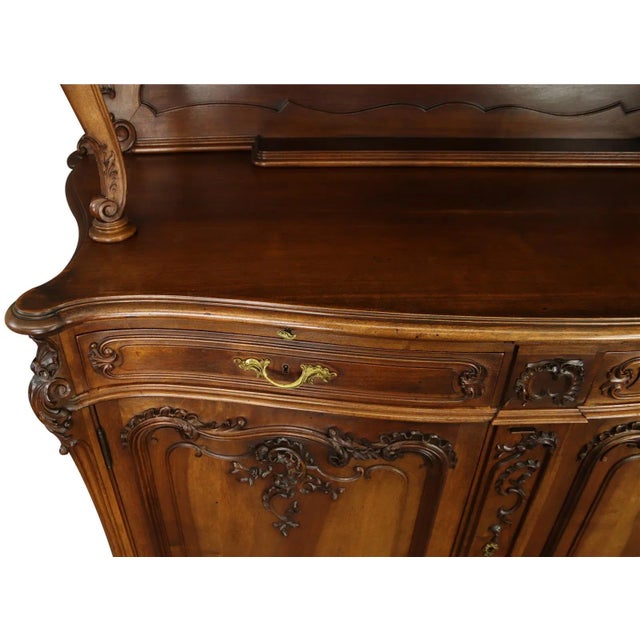 Buffet Louis Xv Rococo Antique French 1880 Walnut For Sale - Image 10 of 12